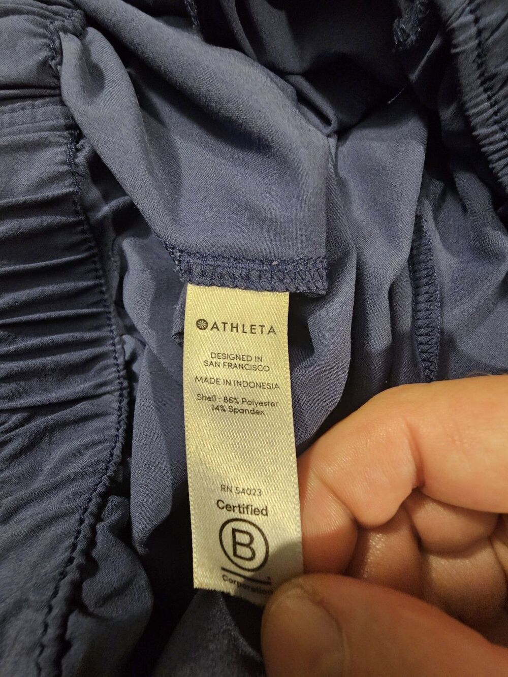 Athleta Pants Womens Skyline Pant Size 6 Blue Athleisure Wrinkle Resistant EUC - Picture 9 of 10
